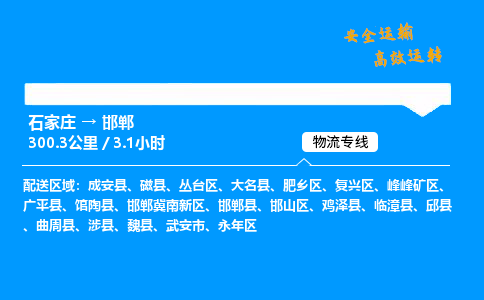 石家莊到邯鄲物流專線-專業(yè)承攬石家莊至邯鄲貨運-保證時效