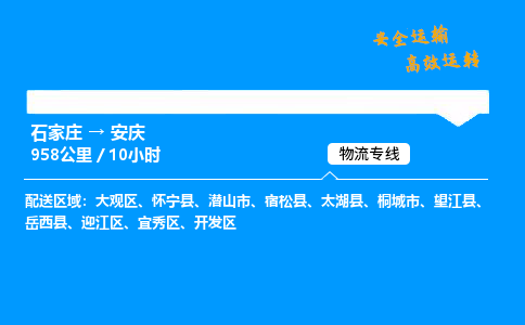 石家莊到安慶物流專線-專業(yè)承攬石家莊至安慶貨運(yùn)-保證時(shí)效